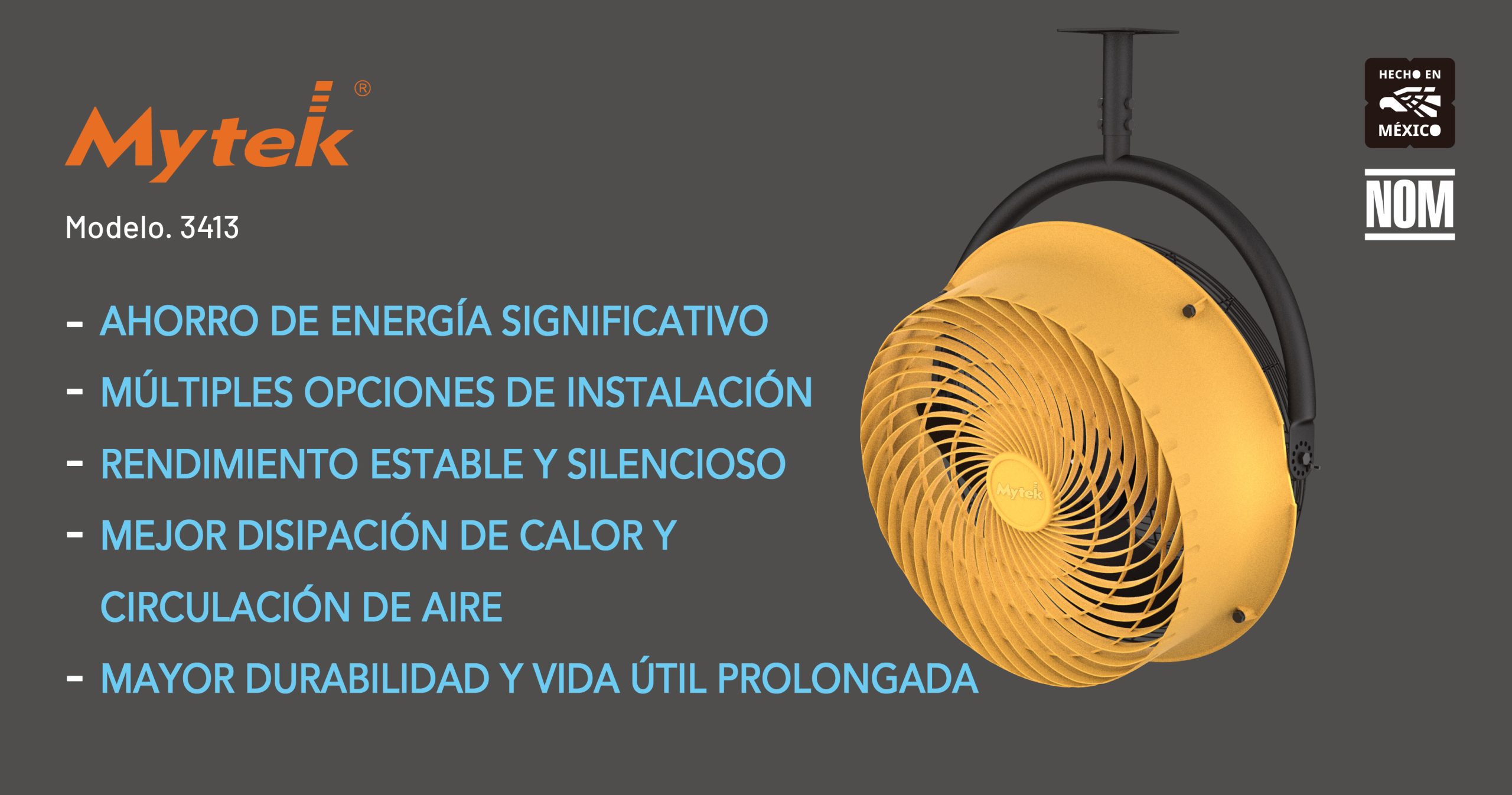 3413 Ventilador Industrial de Alta Velocidad 22’’