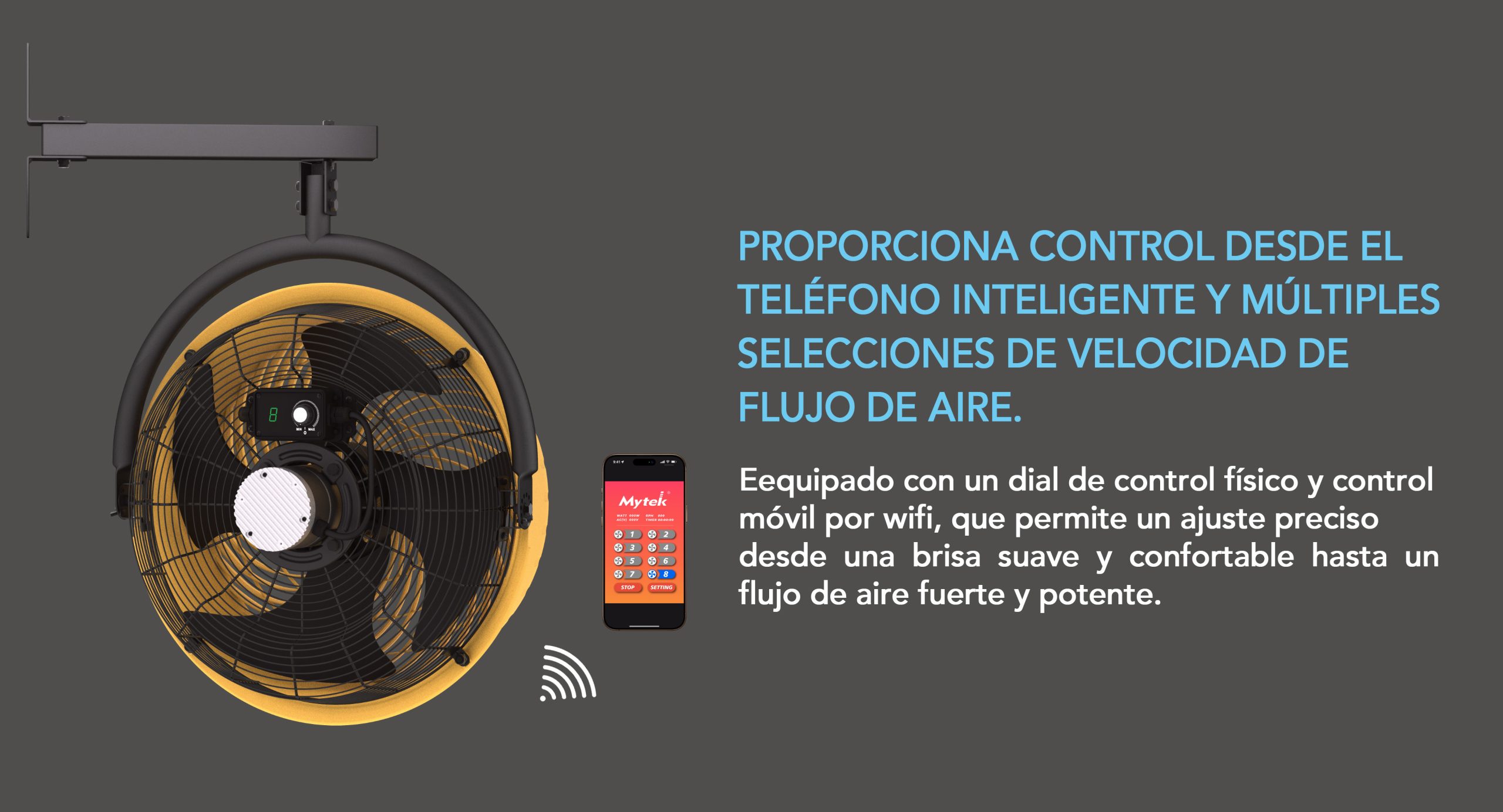 3413 Ventilador Industrial de Alta Velocidad 22’’