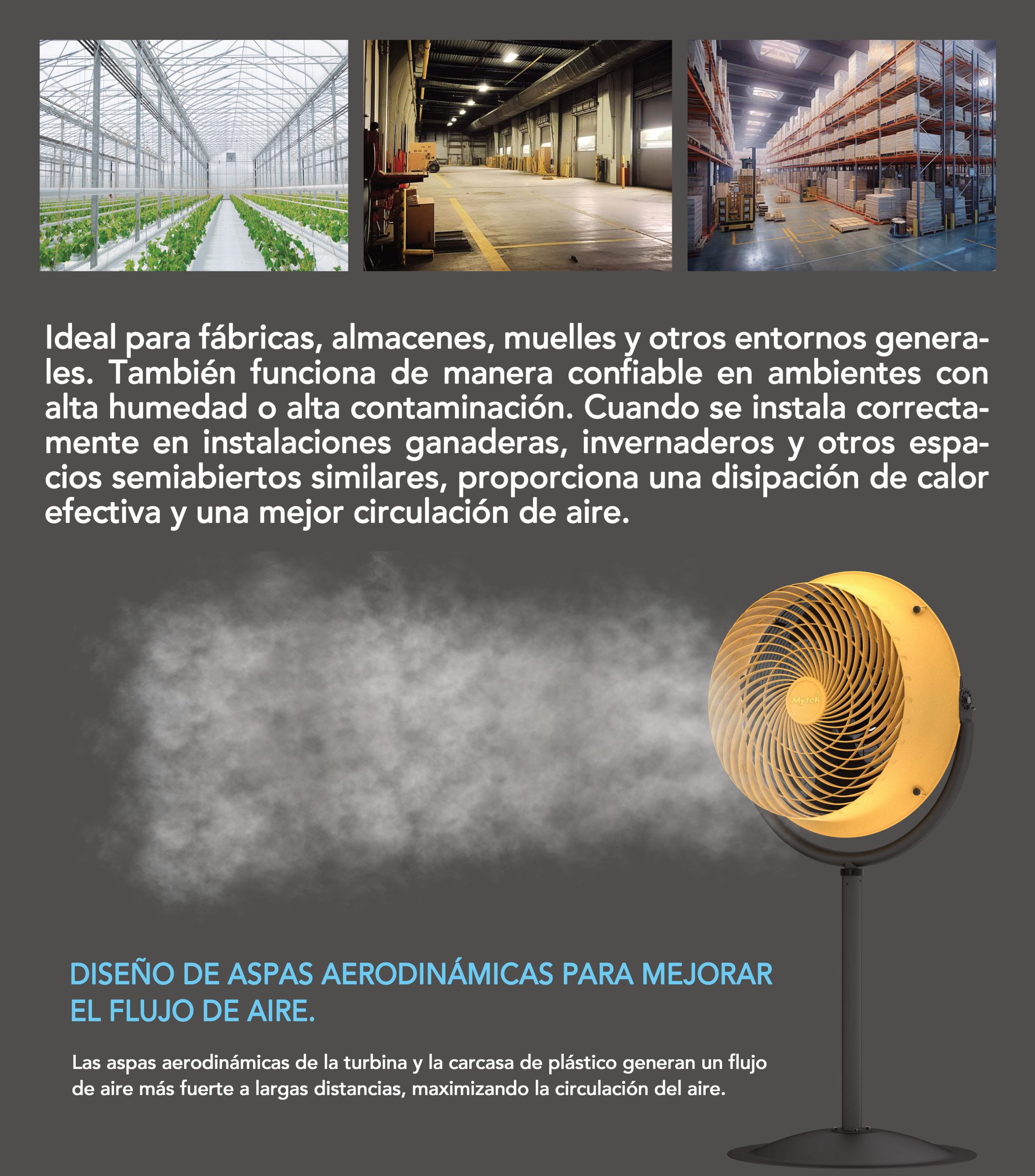 3413 Ventilador Industrial de Alta Velocidad 22’’